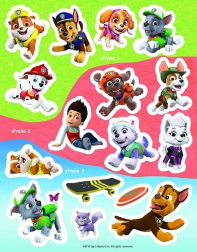 Cahier d'exercices Fun with stickers Tlapková patrola/Paw patrol A4 22x28cm